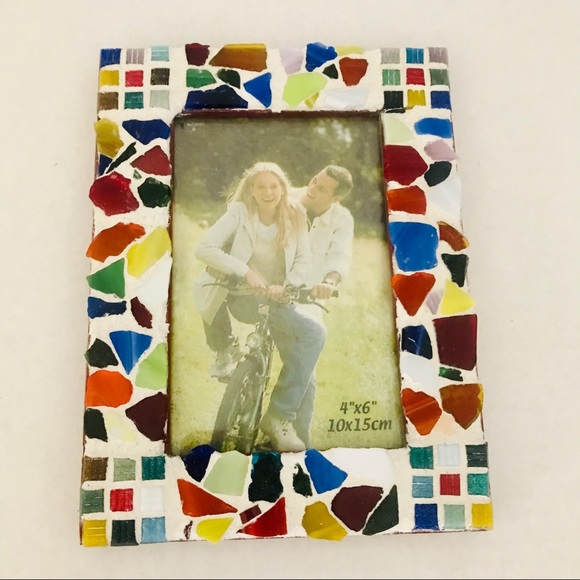Colorful Mosaic Ceramic / Glass Tile Photo Frame - Picture 2 of 9